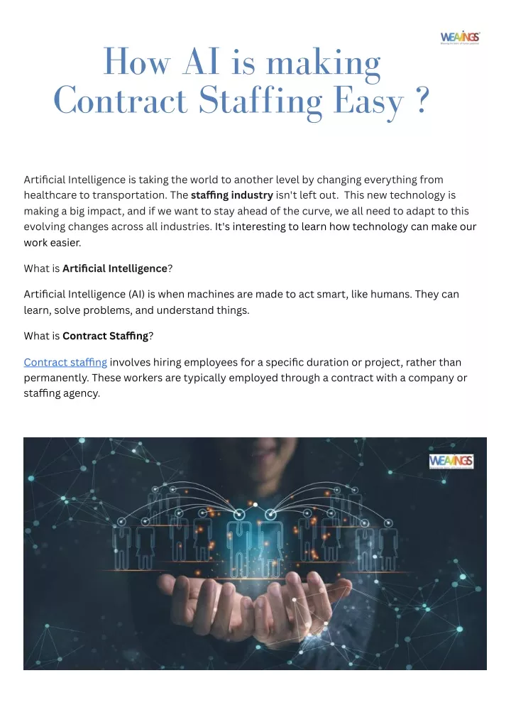 how ai is making contract staffing easy