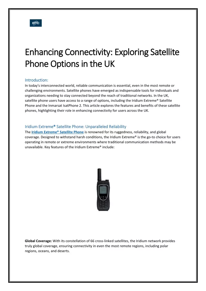 enhancing connectivity exploring satellite