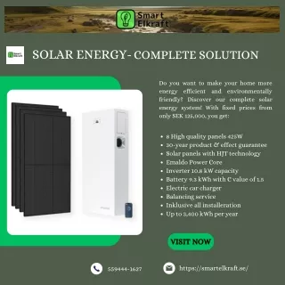 Solar Energy- Complete Solution- SmartElkraft