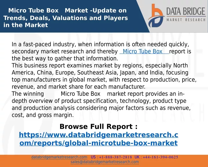 micro tube box market update on trends deals