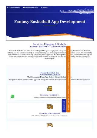 Best Feature Most Popular Fantasy Basketball App Development In India