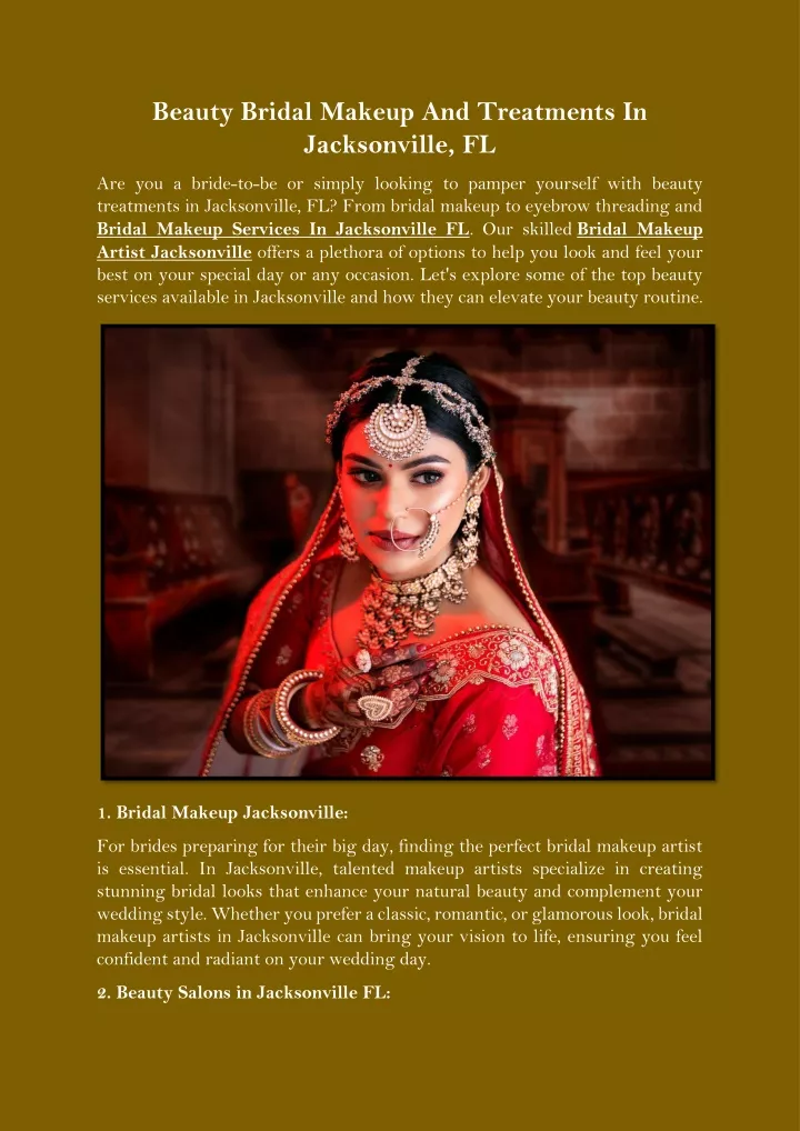 beauty bridal makeup and treatments