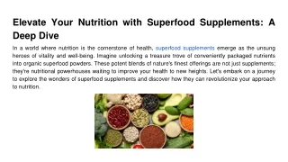 Elevate Your Nutrition with Superfood Supplements_ A Deep Dive (1)