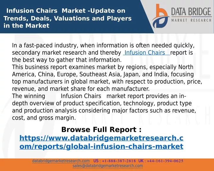 infusion chairs market update on trends deals