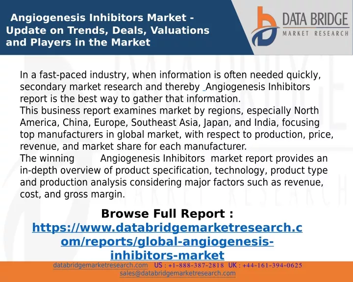 angiogenesis inhibitors market update on trends