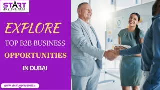Explore Top B2B Business Opportunities in Dubai