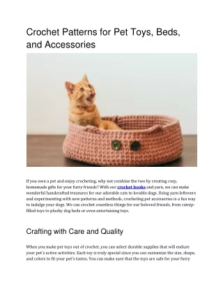 Crochet Patterns for Pet Toys, Beds, and Accessories (1)