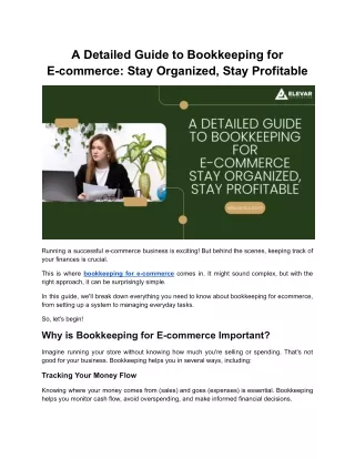 A Detailed Guide to Bookkeeping for E-commerce: Stay Organized, Stay Profitable