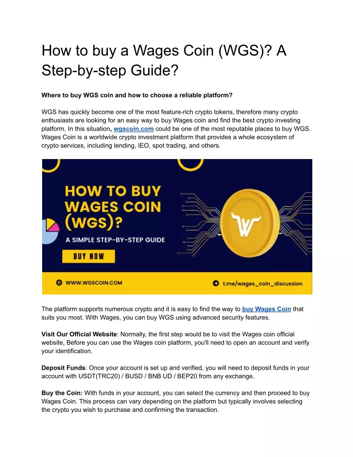 how to buy a wages coin wgs a step by step guide