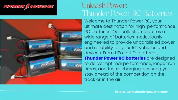 unleash power thunder power rc batteries