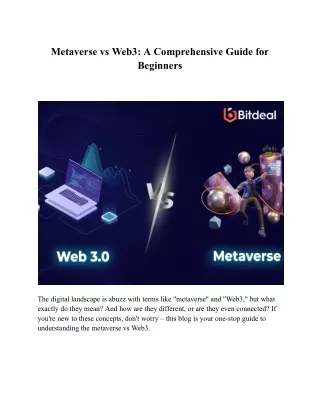 metaverse vs web3 a comprehensive guide