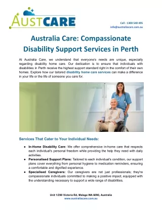 Australia Care_ Compassionate Disability Support Services in Perth