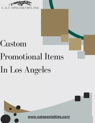 Advertise Your Brand with Custom Promotional Items in Los Angeles
