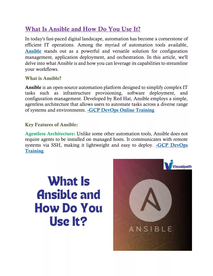 what is ansible and how do you use it