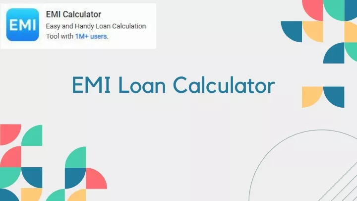 emi loan calculator
