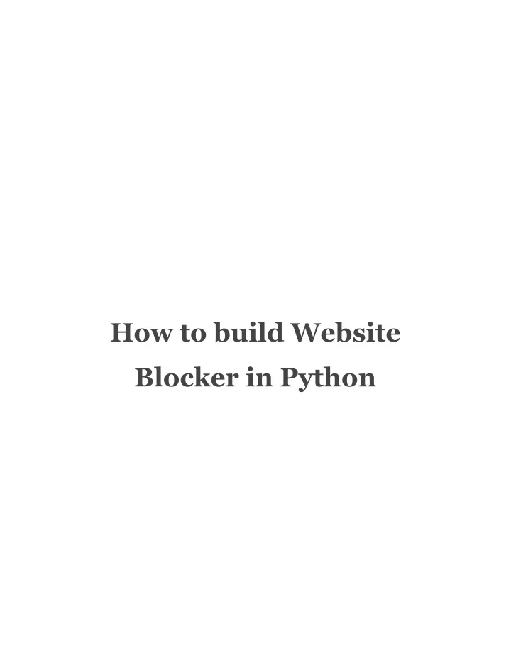 how to build website