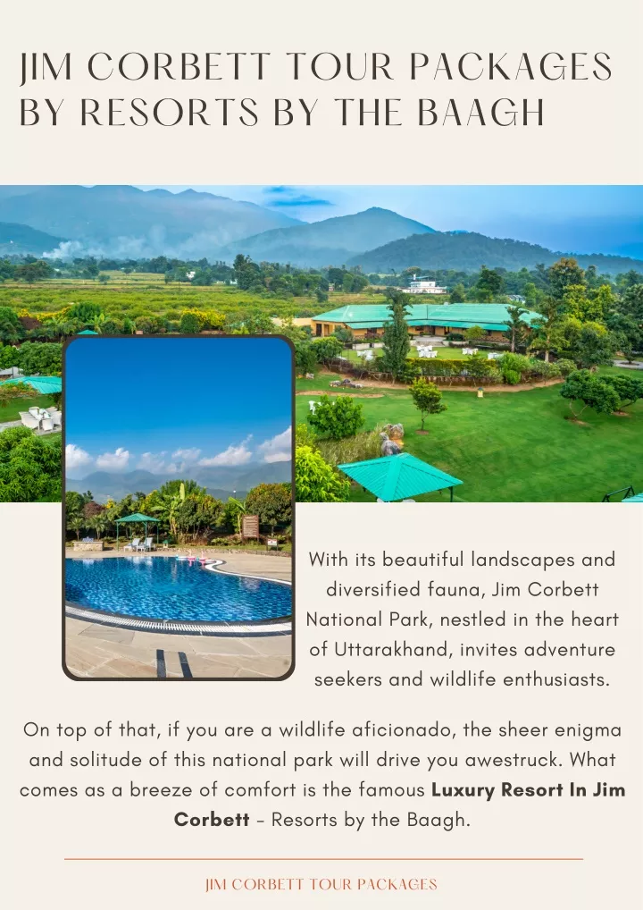 jim corbett tour packages by resorts by the baagh