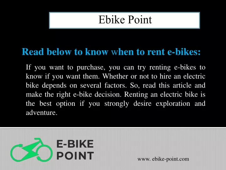 ebike point