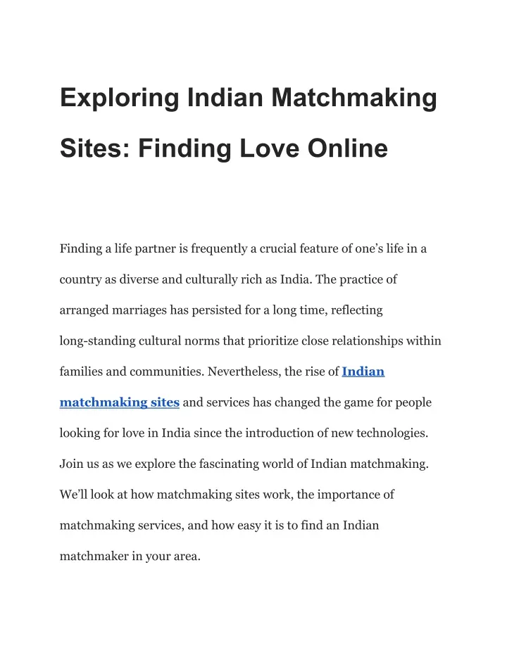 exploring indian matchmaking