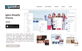 Best Shopify Theme for E-Commerce | Igloo by IT Geeks