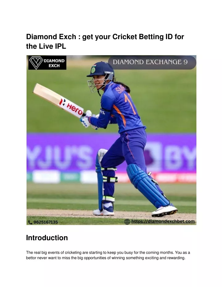 diamond exch get your cricket betting