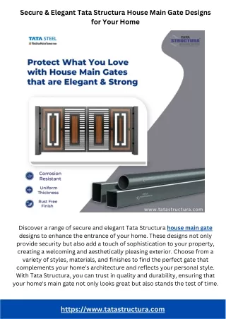secure elegant tata structura house main gate