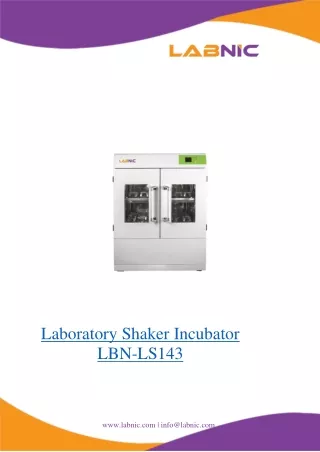 laboratory shaker incubator lbn ls143