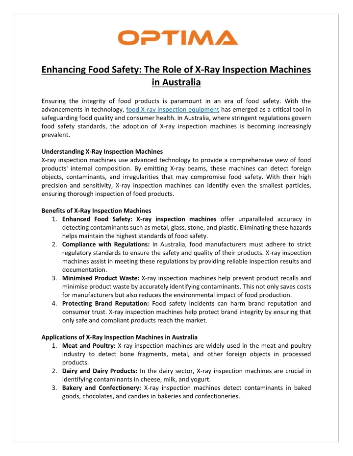 enhancing food safety the role