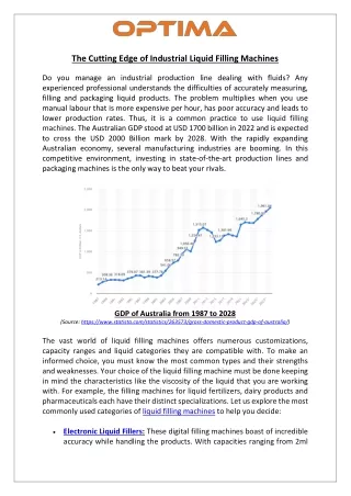 Cutting-Edge Industrial Liquid Filling Machines