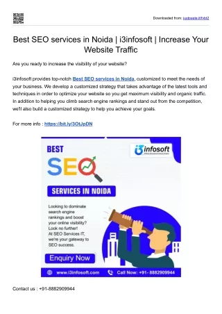 Best SEO services in Noida - i3infosoft