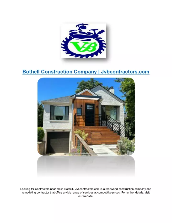 bothell construction company jvbcontractors com