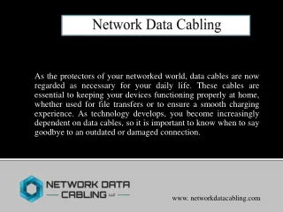 Cable repair contractor - Network Data Cabling