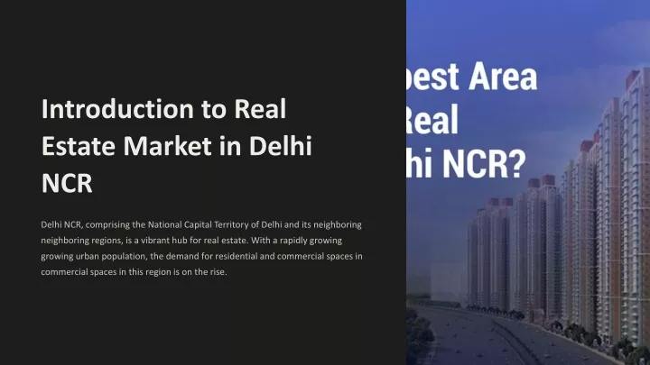 introduction to real estate market in delhi ncr