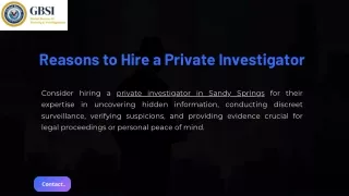 Reasons to Hire a Private Investigator