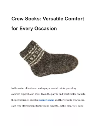 Crew Socks_ Versatile Comfort for Every Occasion