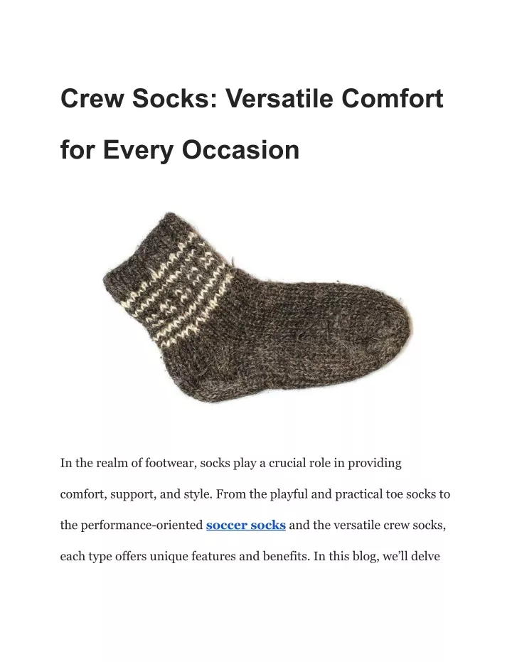 crew socks versatile comfort
