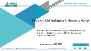 Artificial Intelligence In Genomics Market Future Demand, Forecast 2030