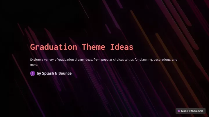 graduation theme ideas