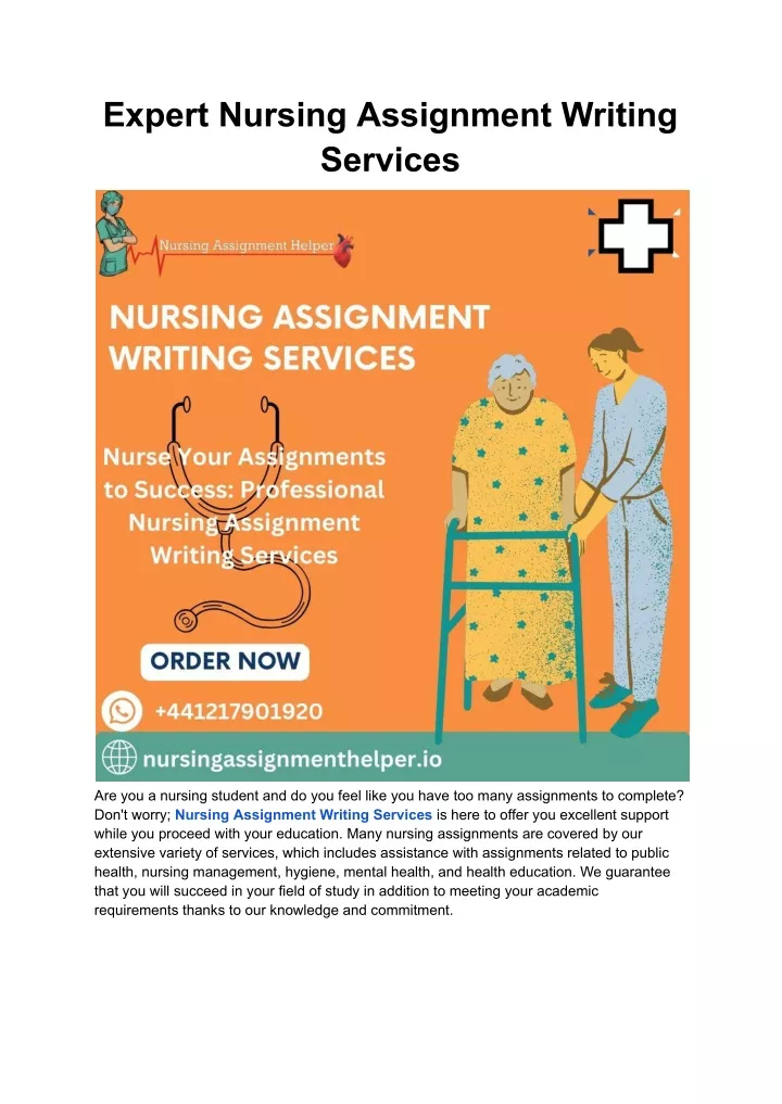 expert nursing assignment writing services