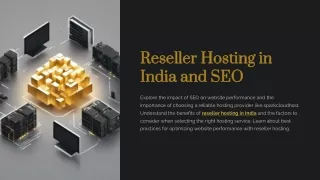 "Reseller Hosting in India and SEO: Impact on Website Performance"