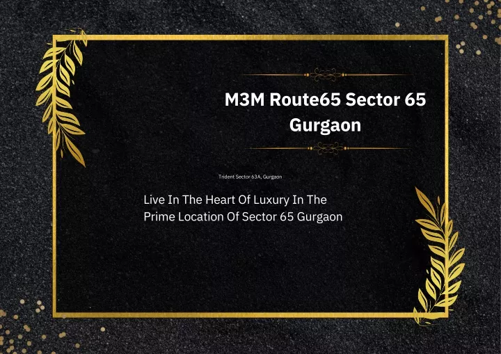 m3m route65 sector 65 gurgaon