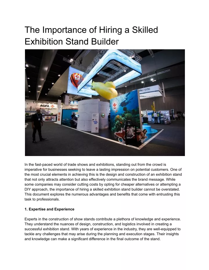 the importance of hiring a skilled exhibition