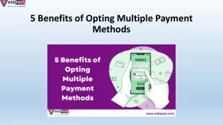 5 Benefits of Opting Multiple Payment Methods