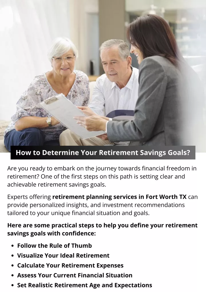 how to determine your retirement savings goals
