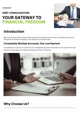 Debt Consolidation Your Gateway to Financial Freedom