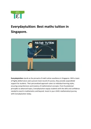 Everydaytuition: Best maths tuition in Singapore.