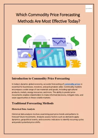 Which Commodity Price Forecasting Methods Are Most Effective Today