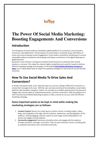 The Power of Social Media Marketing: Boosting Engagement and Conversions
