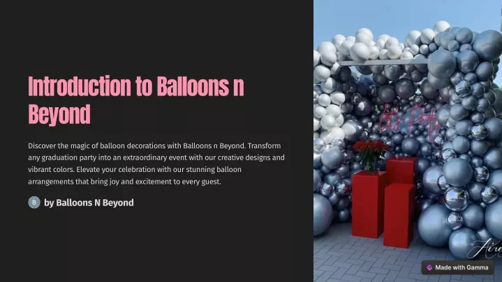introduction to balloons n beyond