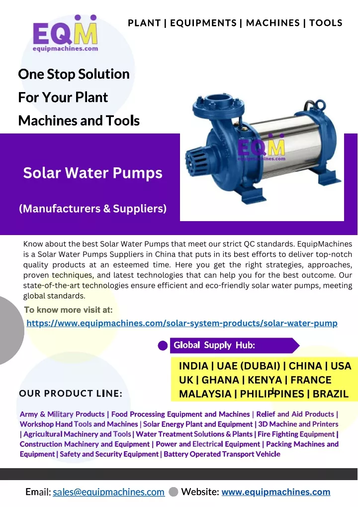 solar water pumps